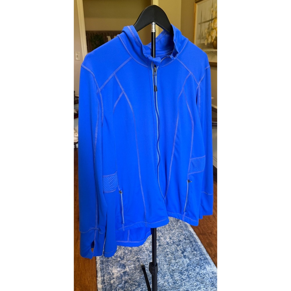 Tangerine Womens Royal Blue Full Zip Active Jacket Mesh Vent XL RN 83814 - Picture 4 of 6